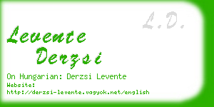 levente derzsi business card